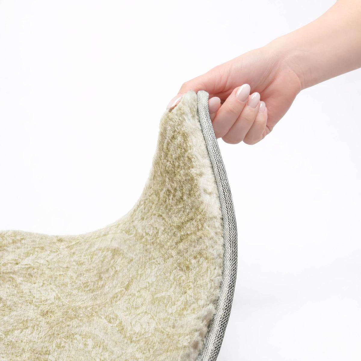 8' X 10' Beige And Cream Floral Vines Shag Washable Area Rug With UV Protection - HomeRoots - Flyclothing LLC