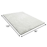 8' X 10' Beige And Cream Floral Vines Shag Washable Area Rug With UV Protection - HomeRoots - Flyclothing LLC