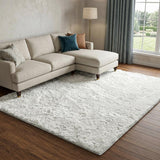 9' X 12' Beige And Cream Floral Vines Shag Washable Area Rug With UV Protection - HomeRoots - Flyclothing LLC