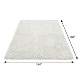 9' X 12' Beige And Cream Floral Vines Shag Washable Area Rug With UV Protection - HomeRoots - Flyclothing LLC