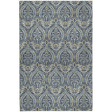 3' X 5' Blue And Navy Blue Floral Vines Shag Washable Area Rug With UV Protection - HomeRoots - Flyclothing LLC
