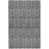 8' X 10' Gray And Silver Floral Vines Shag Washable Area Rug With UV Protection - HomeRoots - Flyclothing LLC