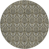 8' Taupe And Beige Floral Vines Shag Washable Round Rug With UV Protection - HomeRoots - Flyclothing LLC