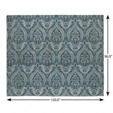 8' X 10' Teal And Gray Floral Vines Shag Washable Area Rug With UV Protection - HomeRoots - Flyclothing LLC