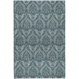 9' X 12' Teal And Gray Floral Vines Shag Washable Area Rug With UV Protection - HomeRoots - Flyclothing LLC