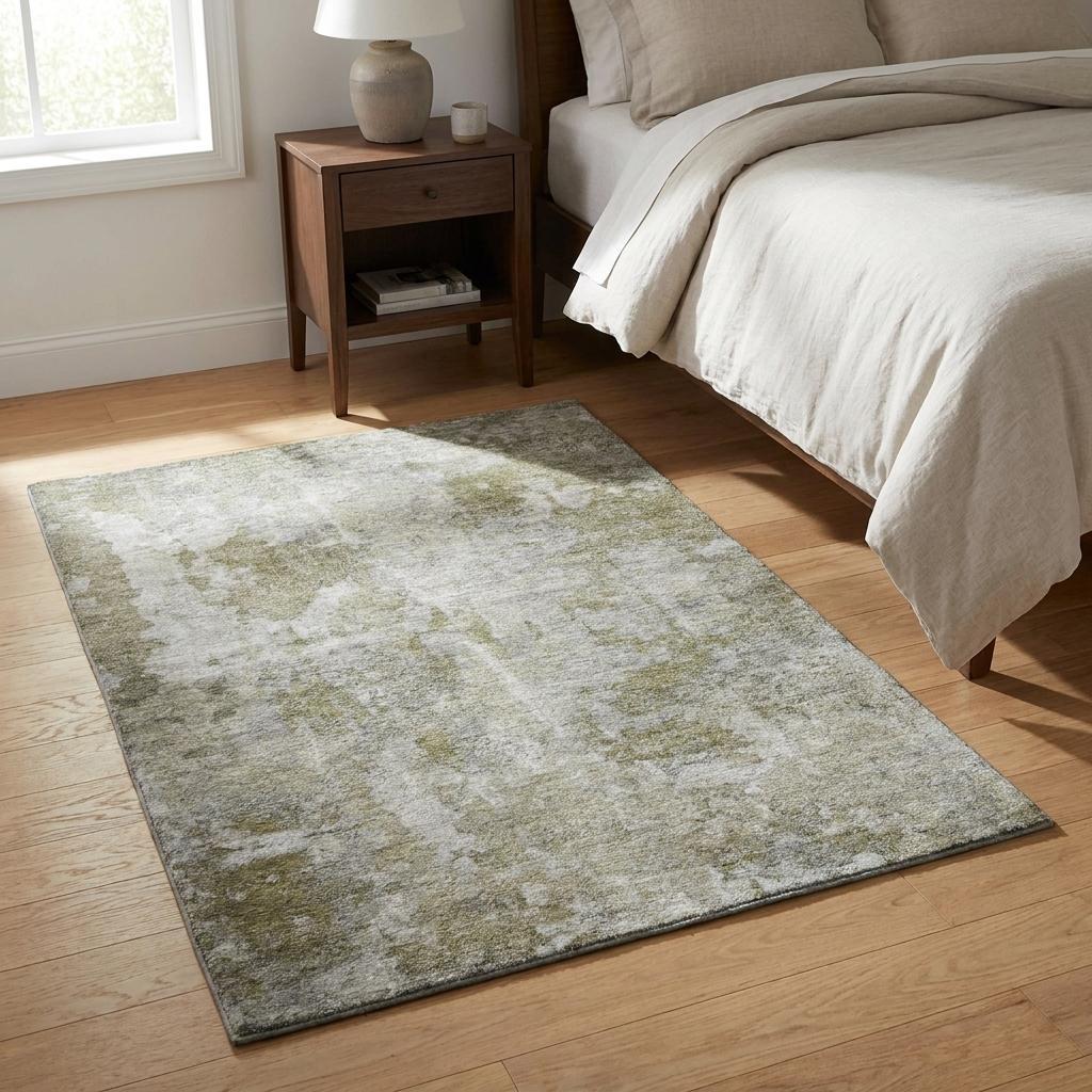 3' X 5' Beige And Taupe Abstract Shag Washable Area Rug With UV Protection - HomeRoots - Flyclothing LLC