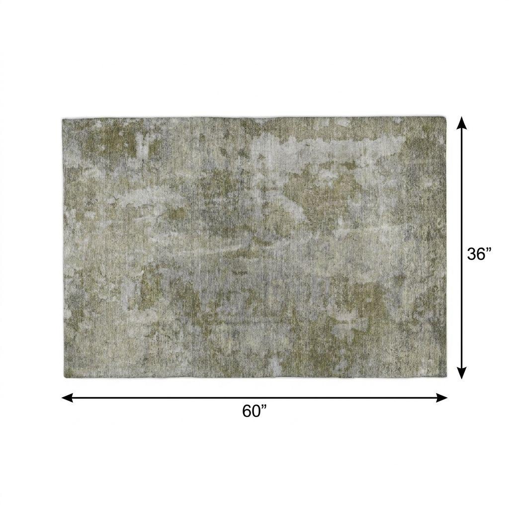 3' X 5' Beige And Taupe Abstract Shag Washable Area Rug With UV Protection - HomeRoots - Flyclothing LLC