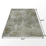 5' X 8' Beige And Taupe Abstract Shag Washable Area Rug With UV Protection - HomeRoots - Flyclothing LLC