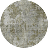 8' Beige And Taupe Abstract Shag Washable Round Rug With UV Protection - HomeRoots - Flyclothing LLC