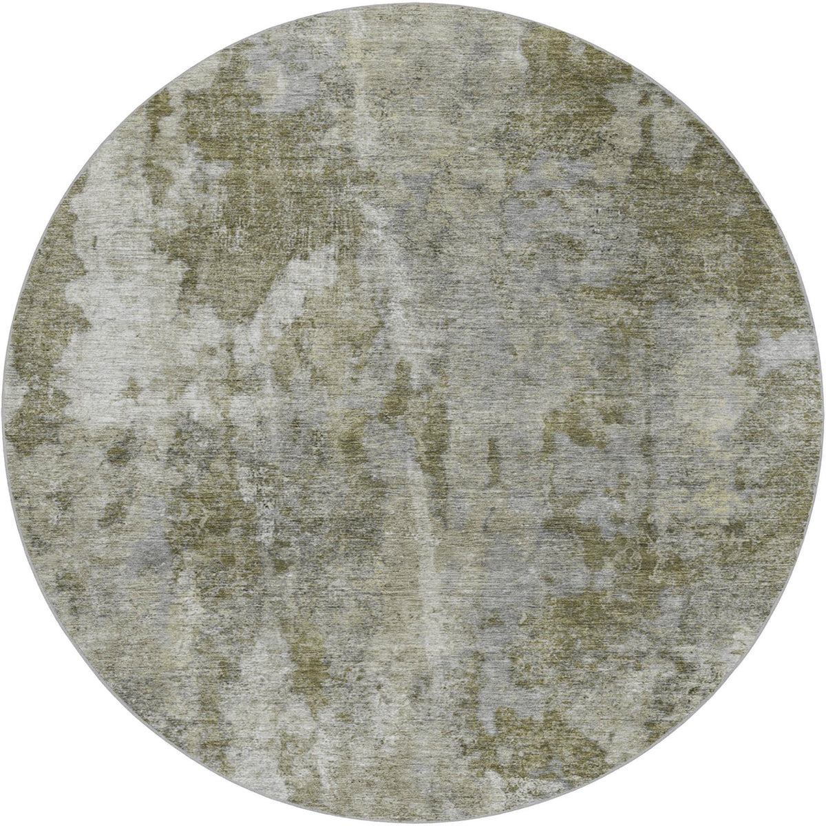 8' Beige And Taupe Abstract Shag Washable Round Rug With UV Protection - HomeRoots - Flyclothing LLC