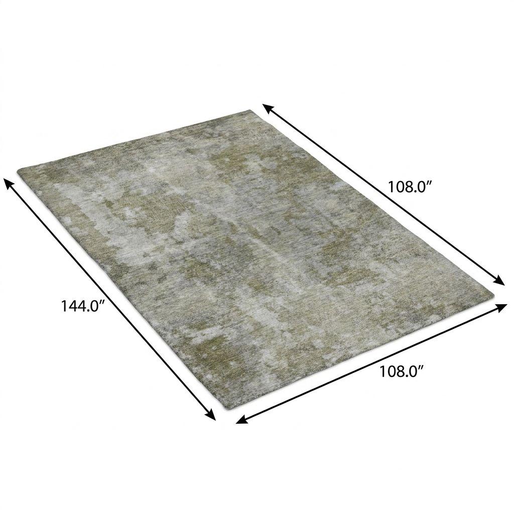 9' X 12' Beige And Taupe Abstract Shag Washable Area Rug With UV Protection - HomeRoots - Flyclothing LLC
