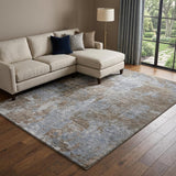 8' X 10' Brown And Taupe Abstract Shag Washable Area Rug With UV Protection - HomeRoots - Flyclothing LLC
