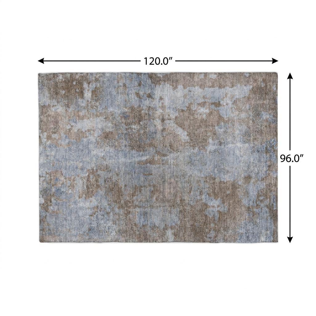 8' X 10' Brown And Taupe Abstract Shag Washable Area Rug With UV Protection - HomeRoots - Flyclothing LLC