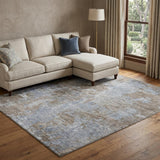 10' X 14' Brown And Taupe Abstract Shag Washable Area Rug With UV Protection - HomeRoots - Flyclothing LLC