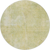 8' Gold And Beige Abstract Shag Washable Round Rug With UV Protection - HomeRoots - Flyclothing LLC