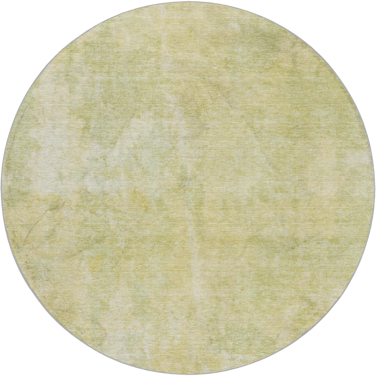 8' Gold And Beige Abstract Shag Washable Round Rug With UV Protection - HomeRoots - Flyclothing LLC