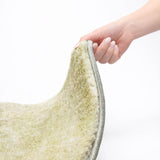 8' Gold And Beige Abstract Shag Washable Round Rug With UV Protection - HomeRoots - Flyclothing LLC