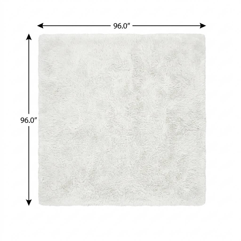 8' Gold And Beige Abstract Shag Washable Round Rug With UV Protection - HomeRoots - Flyclothing LLC