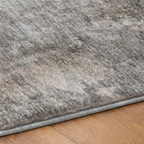 3' X 5' Gray And Silver Abstract Shag Washable Area Rug With UV Protection - HomeRoots - Flyclothing LLC