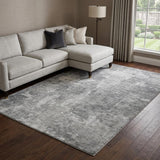 8' X 10' Gray And Silver Abstract Shag Washable Area Rug With UV Protection - HomeRoots - Flyclothing LLC