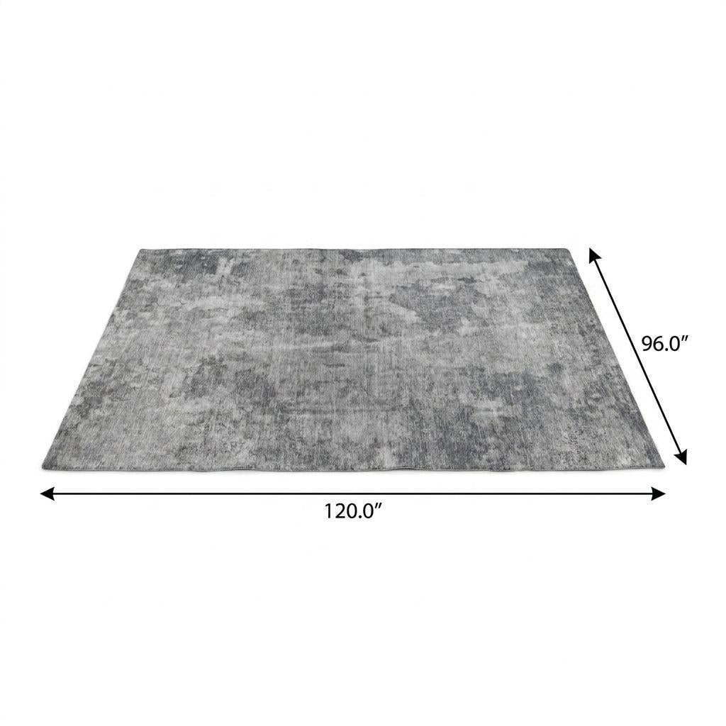 8' X 10' Gray And Silver Abstract Shag Washable Area Rug With UV Protection - HomeRoots - Flyclothing LLC