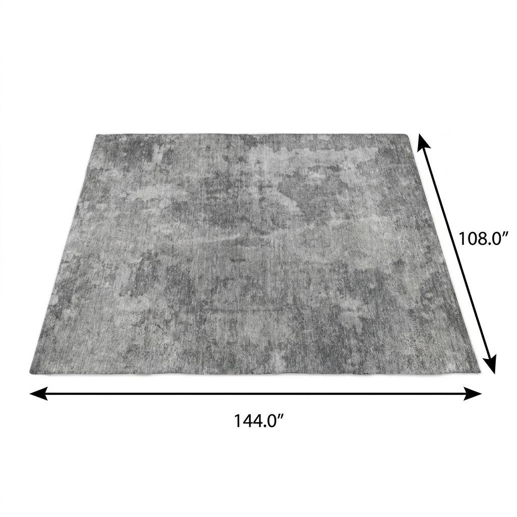 9' X 12' Gray And Silver Abstract Shag Washable Area Rug With UV Protection - HomeRoots - Flyclothing LLC