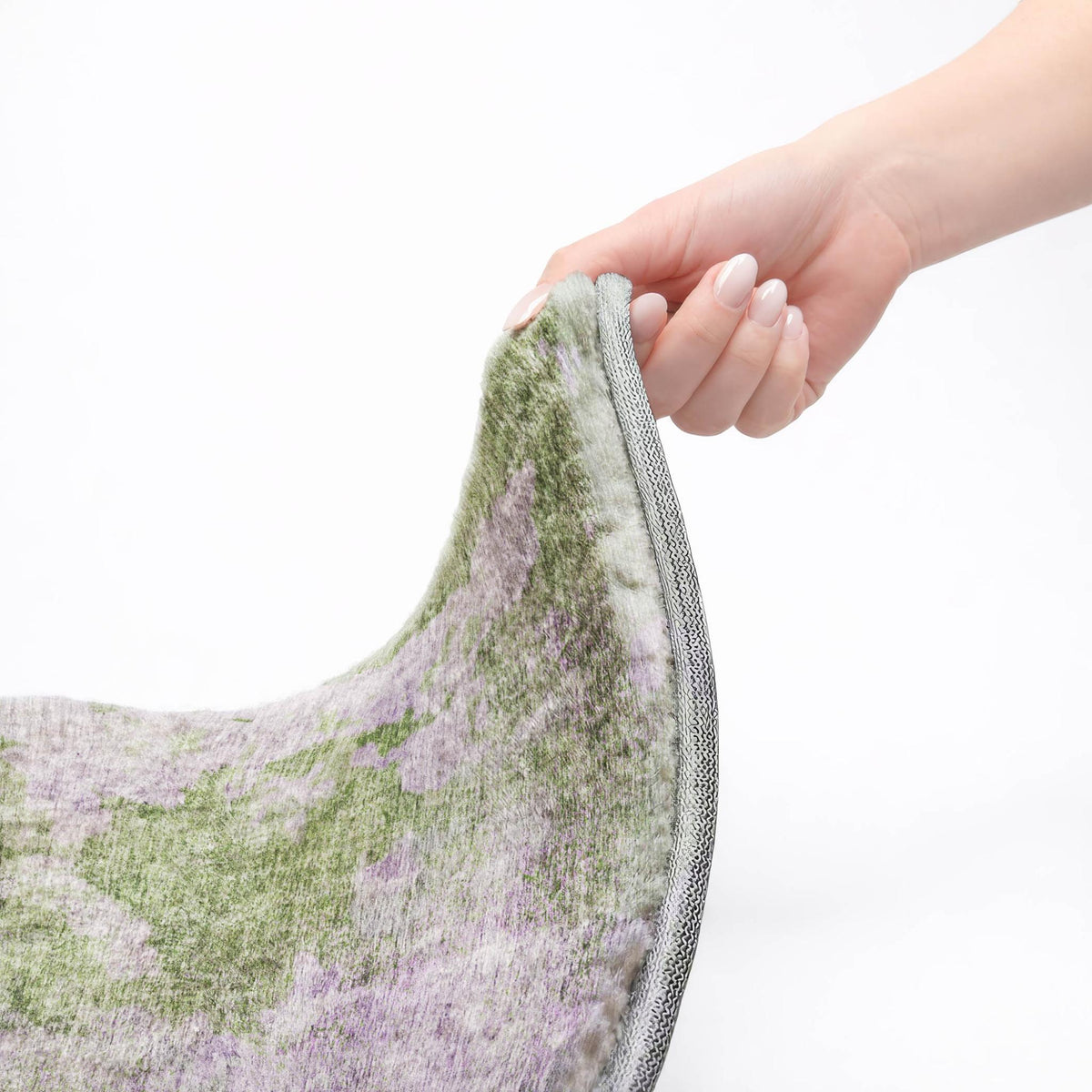 3' X 5' Green And Purple Abstract Shag Washable Area Rug With UV Protection - HomeRoots - Flyclothing LLC