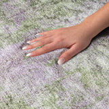 3' X 5' Green And Purple Abstract Shag Washable Area Rug With UV Protection - HomeRoots - Flyclothing LLC