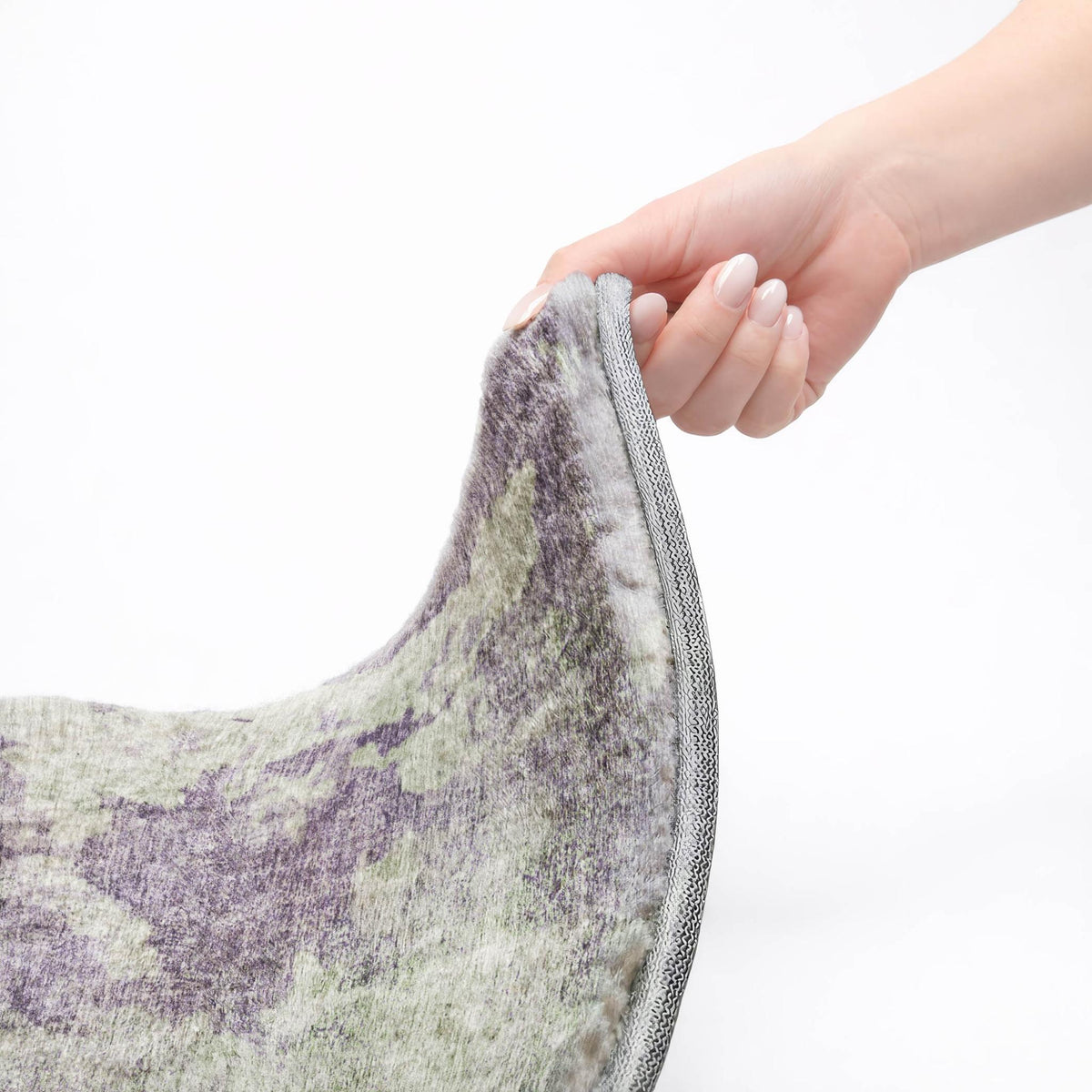 8' X 10' Purple And Green Abstract Shag Washable Area Rug With UV Protection - HomeRoots - Flyclothing LLC