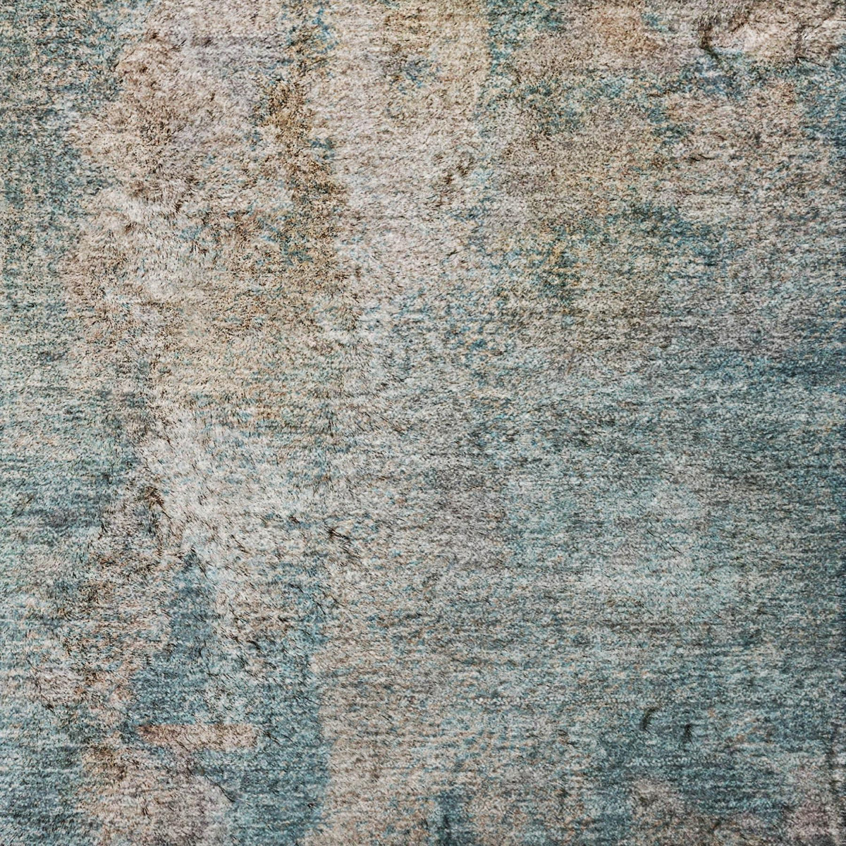 5' X 8' Teal And Turquoise Abstract Shag Washable Area Rug With UV Protection - HomeRoots - Flyclothing LLC