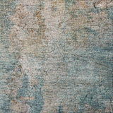 9' X 12' Teal And Turquoise Abstract Shag Washable Area Rug With UV Protection - HomeRoots - Flyclothing LLC