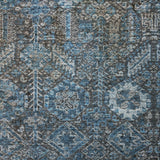 8' X 10' Blue And Navy Blue Geometric Shag Washable Area Rug With UV Protection - HomeRoots - Flyclothing LLC
