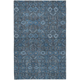 9' X 12' Blue And Navy Blue Geometric Shag Washable Area Rug With UV Protection - HomeRoots - Flyclothing LLC