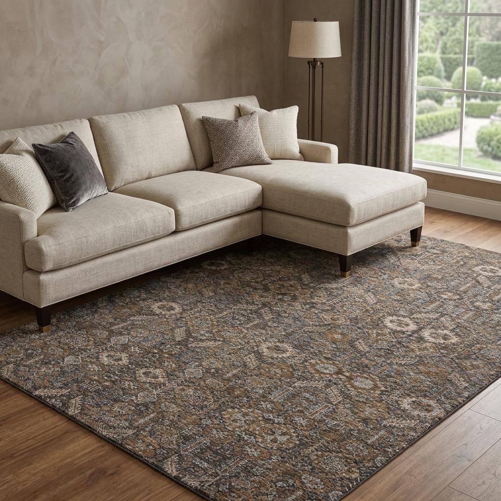 10' X 14' Chocolate And Brown Geometric Shag Washable Area Rug With UV Protection - HomeRoots - Flyclothing LLC