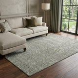 8' X 10' Gray And Taupe Geometric Shag Washable Area Rug With UV Protection