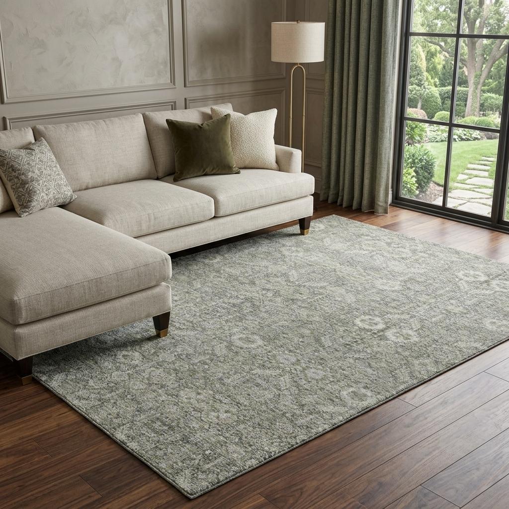 8' X 10' Gray And Taupe Geometric Shag Washable Area Rug With UV Protection
