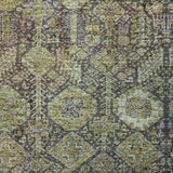5' X 8' Green And Gray Geometric Shag Washable Area Rug With UV Protection - HomeRoots - Flyclothing LLC