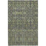 8' X 10' Green And Gray Geometric Shag Washable Area Rug With UV Protection - HomeRoots - Flyclothing LLC