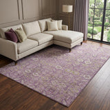 8' X 10' Lavender And Purple Geometric Shag Washable Area Rug With UV Protection - HomeRoots - Flyclothing LLC