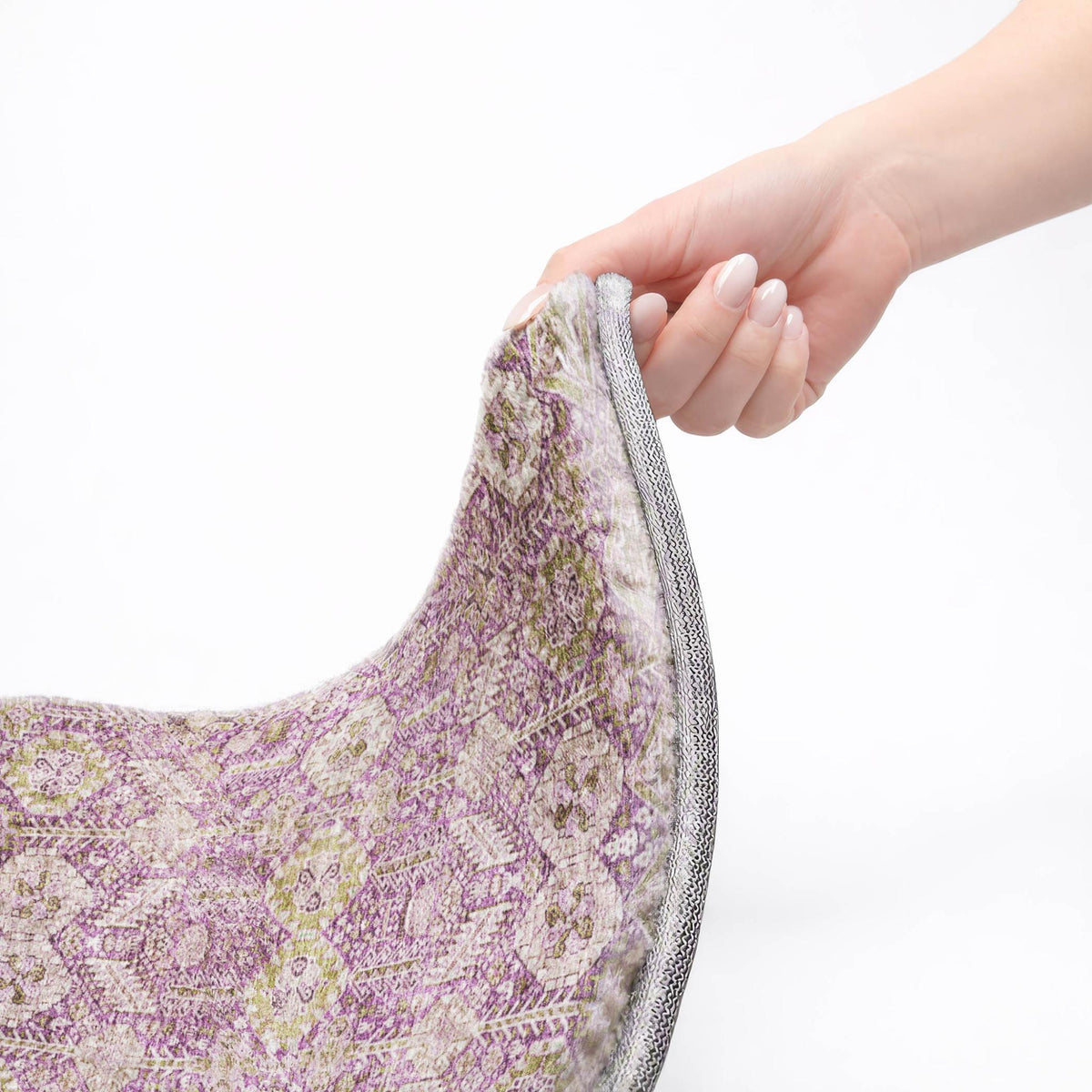 9' X 12' Lavender And Purple Geometric Shag Washable Area Rug With UV Protection - HomeRoots - Flyclothing LLC