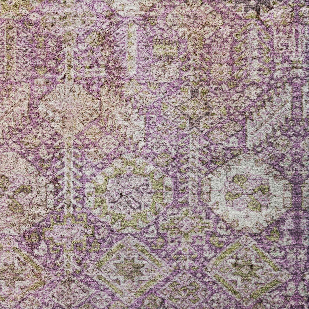 10' X 14' Lavender And Purple Geometric Shag Washable Area Rug With UV Protection - HomeRoots - Flyclothing LLC