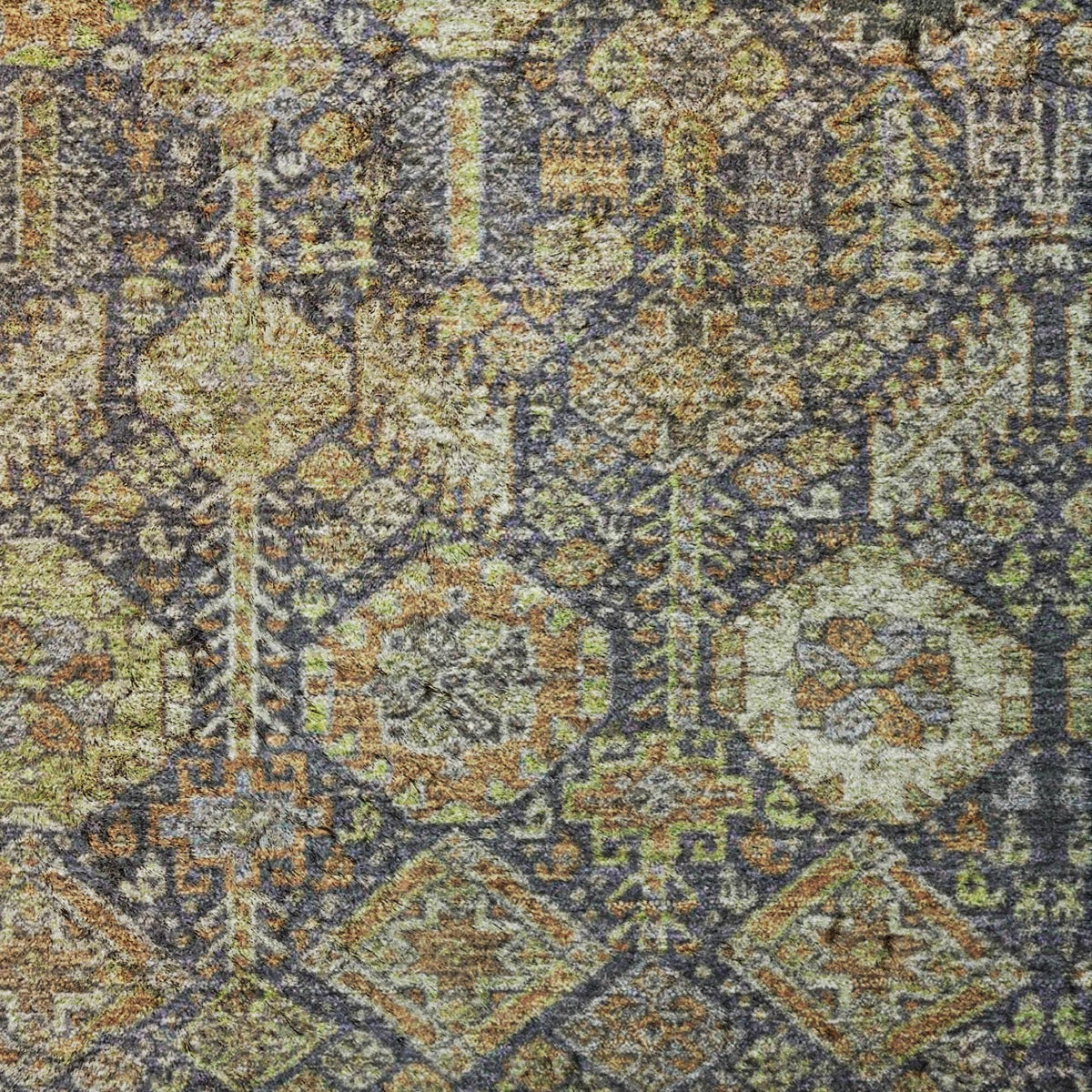 8' X 10' Orange And Copper Geometric Shag Washable Area Rug With UV Protection - HomeRoots - Flyclothing LLC