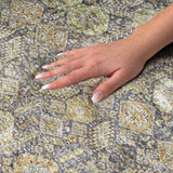 8' X 10' Orange And Copper Geometric Shag Washable Area Rug With UV Protection - HomeRoots - Flyclothing LLC