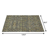 8' X 10' Orange And Copper Geometric Shag Washable Area Rug With UV Protection - HomeRoots - Flyclothing LLC