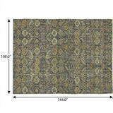 9' X 12' Orange And Copper Geometric Shag Washable Area Rug With UV Protection - HomeRoots - Flyclothing LLC