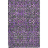 10' X 14' Purple And Eggplant Geometric Shag Washable Area Rug With UV Protection - HomeRoots - Flyclothing LLC