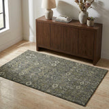 3' X 5' Taupe And Brown Geometric Shag Washable Area Rug With UV Protection - HomeRoots - Flyclothing LLC