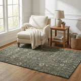 5' X 8' Taupe And Brown Geometric Shag Washable Area Rug With UV Protection - HomeRoots - Flyclothing LLC