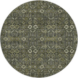 8' Taupe And Brown Geometric Shag Washable Round Rug With UV Protection - HomeRoots - Flyclothing LLC