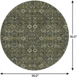 8' Taupe And Brown Geometric Shag Washable Round Rug With UV Protection - HomeRoots - Flyclothing LLC